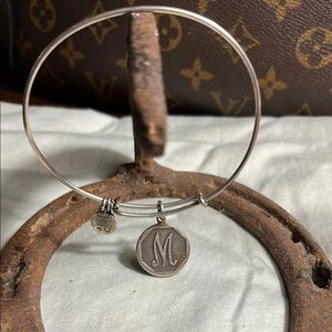 Alex and Ani Silver Initial Charm Bracelet